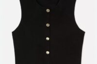 SLEEVELESS OFFICIAL GOLD BUTTON L